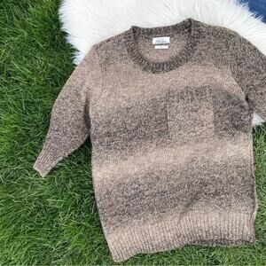 Wallace knit alpaca blend 3/4 sleeve sweater medium